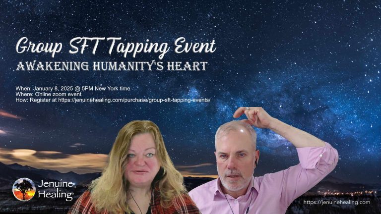 Thumbnail image for the Awakening Humanity's Heart group SFT tapping event featuring Jen Ward and Marvin Schneider