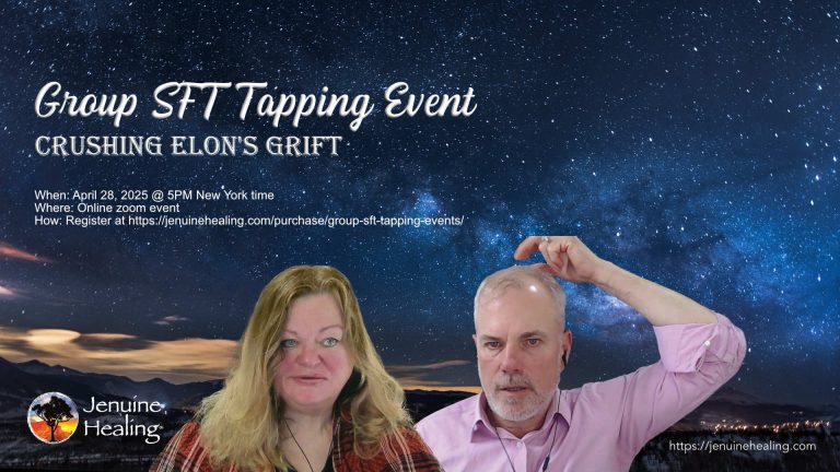 Thumbnail image for the Crushing Elon's Grift group SFT tapping event featuring Jen Ward and Marvin Schneider