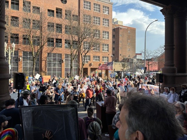 Photo of mass protests on the streets of Rochester NY