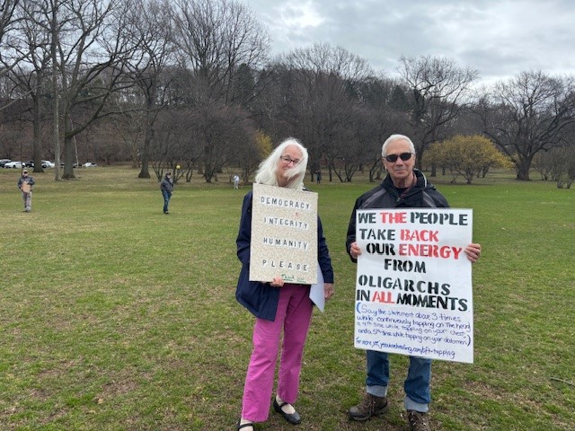 Photo of protestor in Rochester NY